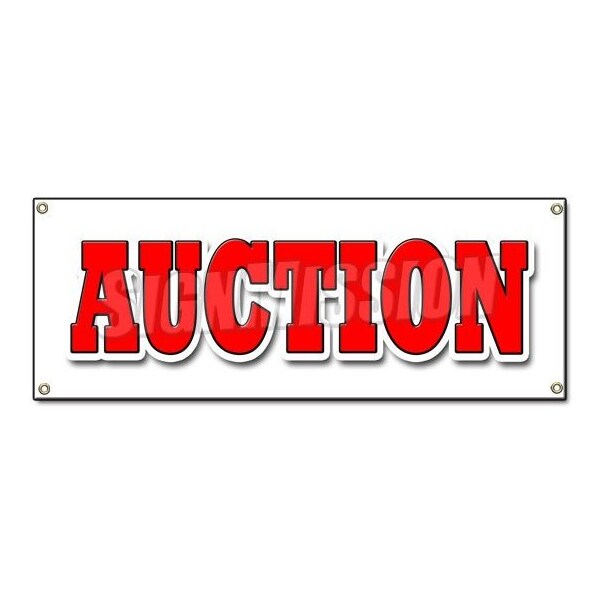 AUCTION BANNER SIGN antique jewelry furniture artwork estate sale fine art coins